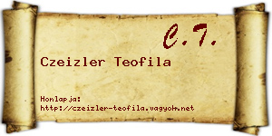 Czeizler Teofila névjegykártya