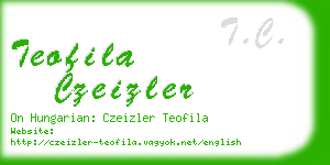 teofila czeizler business card